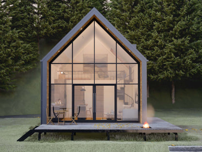 Modern Cabin House, 18ft by 28ft, 490 sq. ft